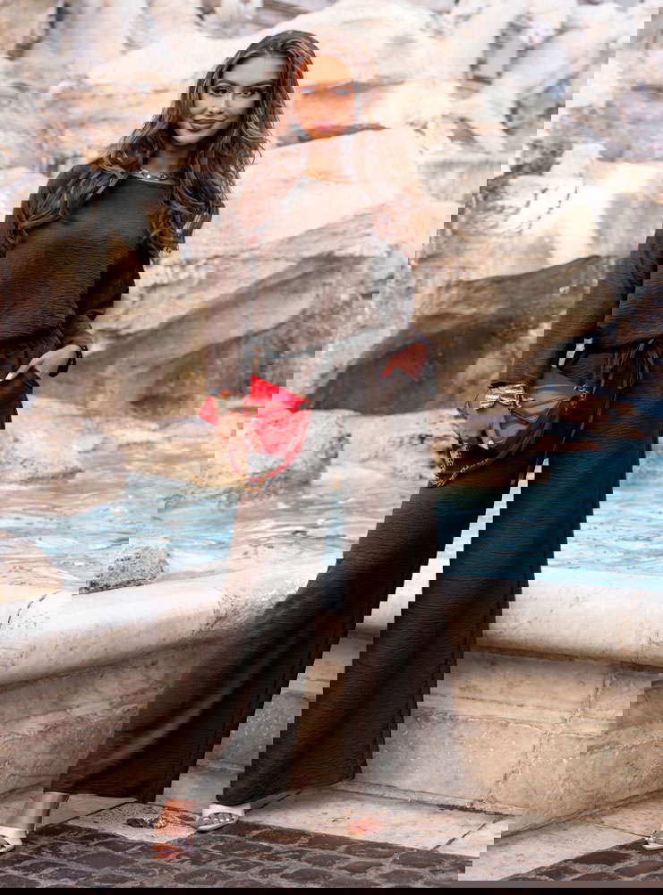 Czekoladowy komplet bluzka i spodnie...