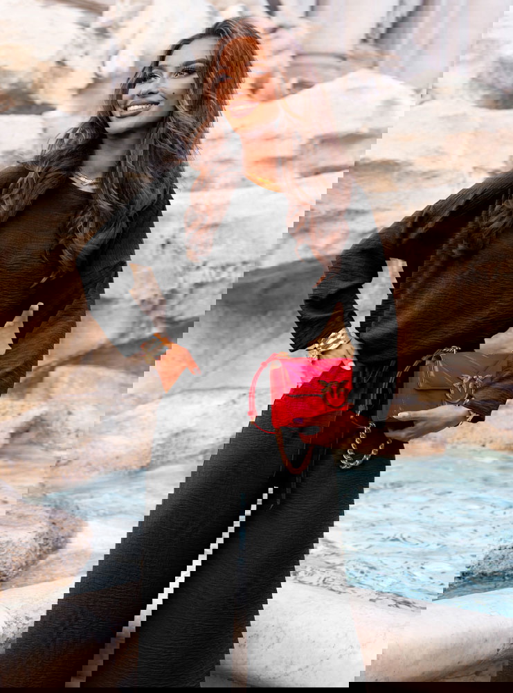 Czarny komplet bluzka i spodnie Aspazja