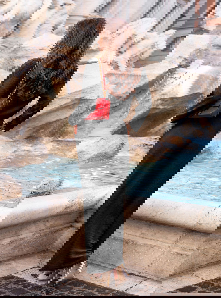 Czarny komplet bluzka i spodnie Aspazja