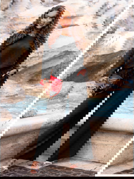 Czarny komplet bluzka i... 2