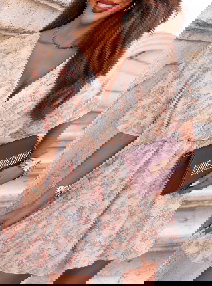 Wzorzysty kombinezon jak sukienka z...