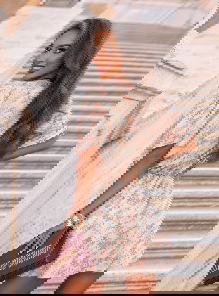 Wzorzysty kombinezon jak sukienka z...