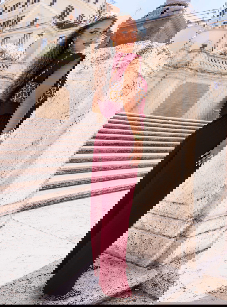 Bordowy komplet bluzka z krótkim...