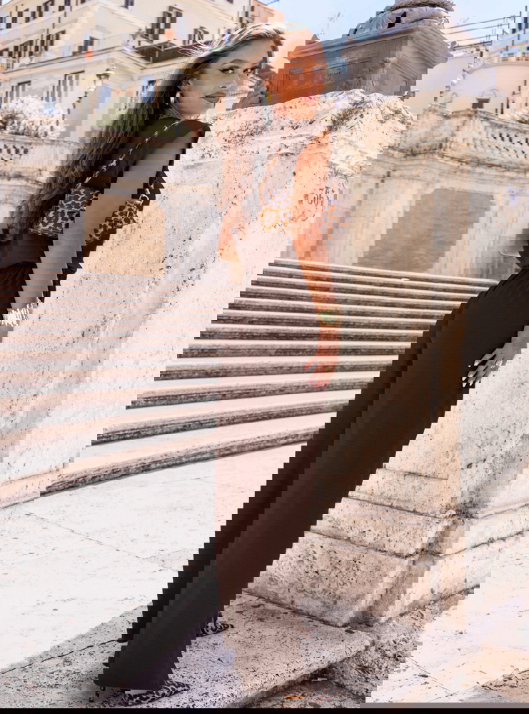 Czekoladowy komplet bluzka z krótkim...