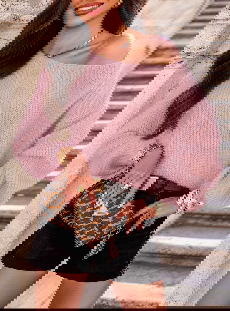 Sweter z wiązaniem na plecach Maenrie...