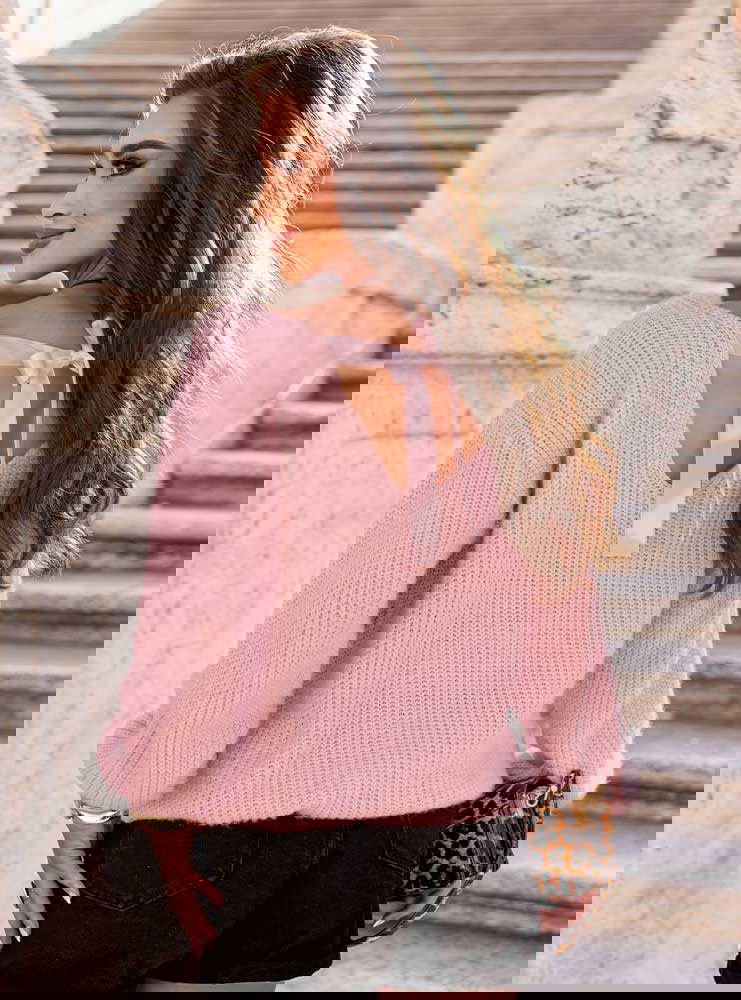 Sweter z wiązaniem na plecach Maenrie...