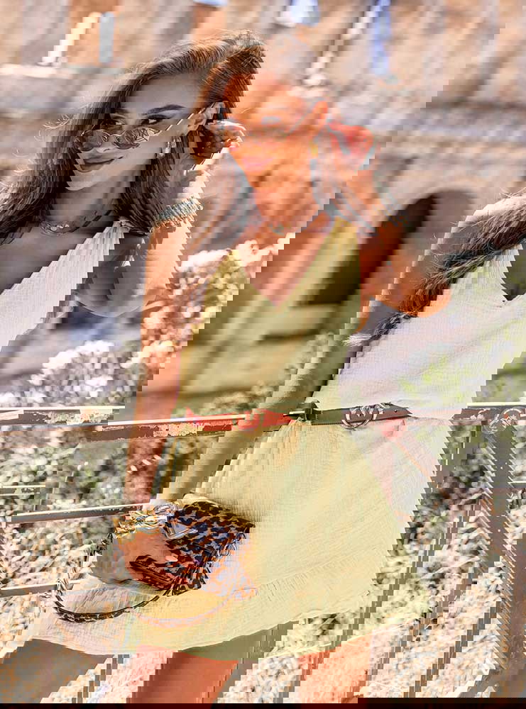 Muślinowa sukienka na ramiączkach...