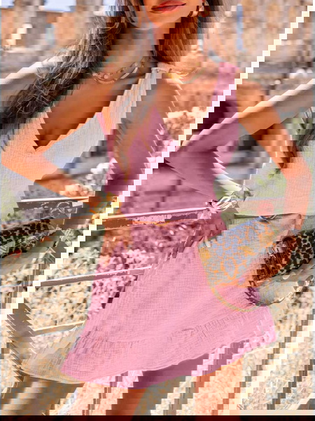 Pudrowa muślinowa sukienka... 2