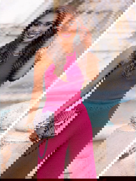 Prążkowany komplet top i... 2