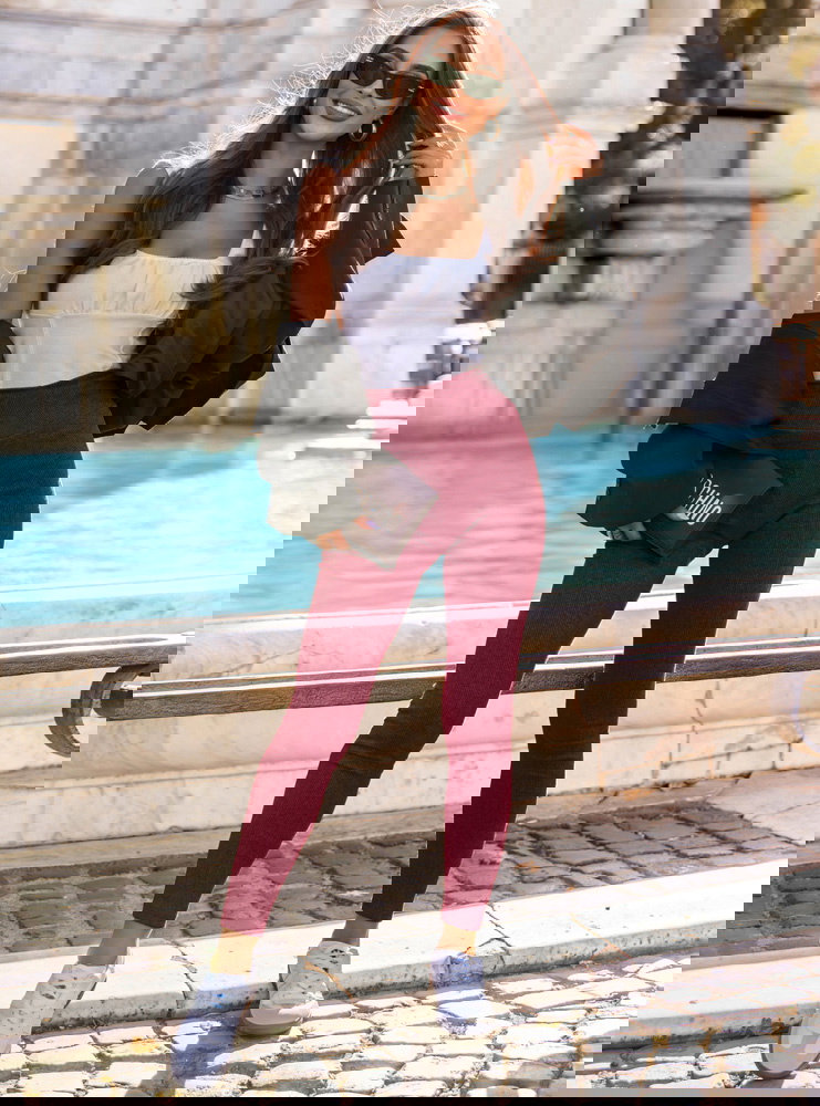 Bordowe prążkowane dopasowane...