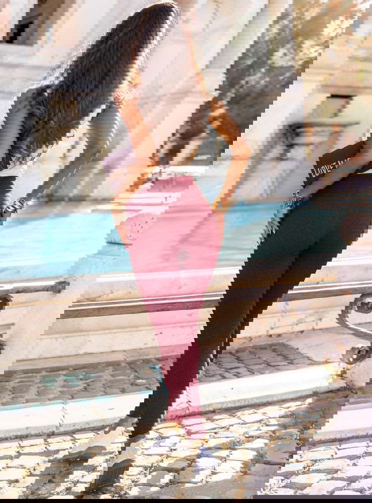 Bordowe prążkowane dopasowane...