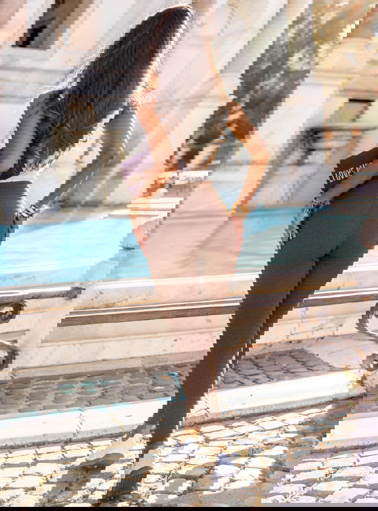 Prążkowane dopasowane legginsy Havena...