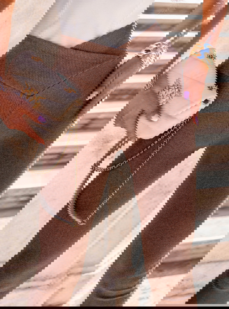 Prążkowane dopasowane legginsy Nillou...