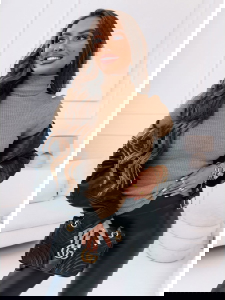 Sweter z golfem i długimi... 2