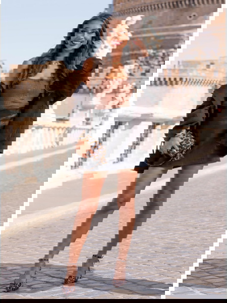 Prążkowany top na... 2