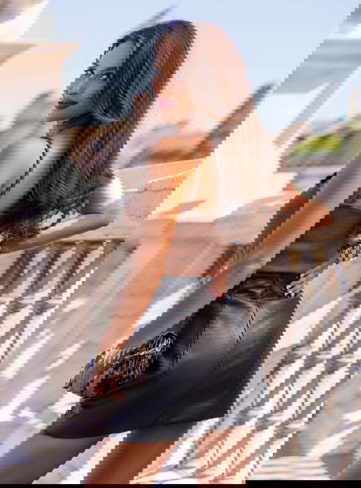 Prążkowany top na ramiączkach Candan...