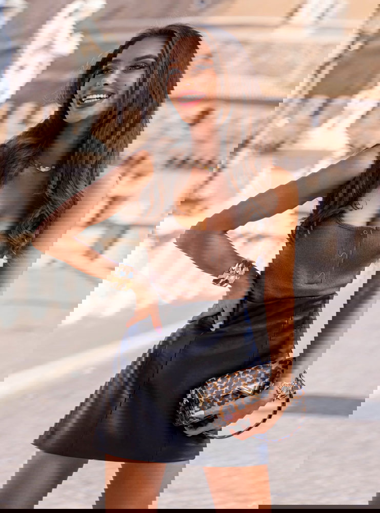 Prążkowany top na ramiączkach Candan...