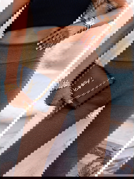 Prążkowane spodnie z... 2