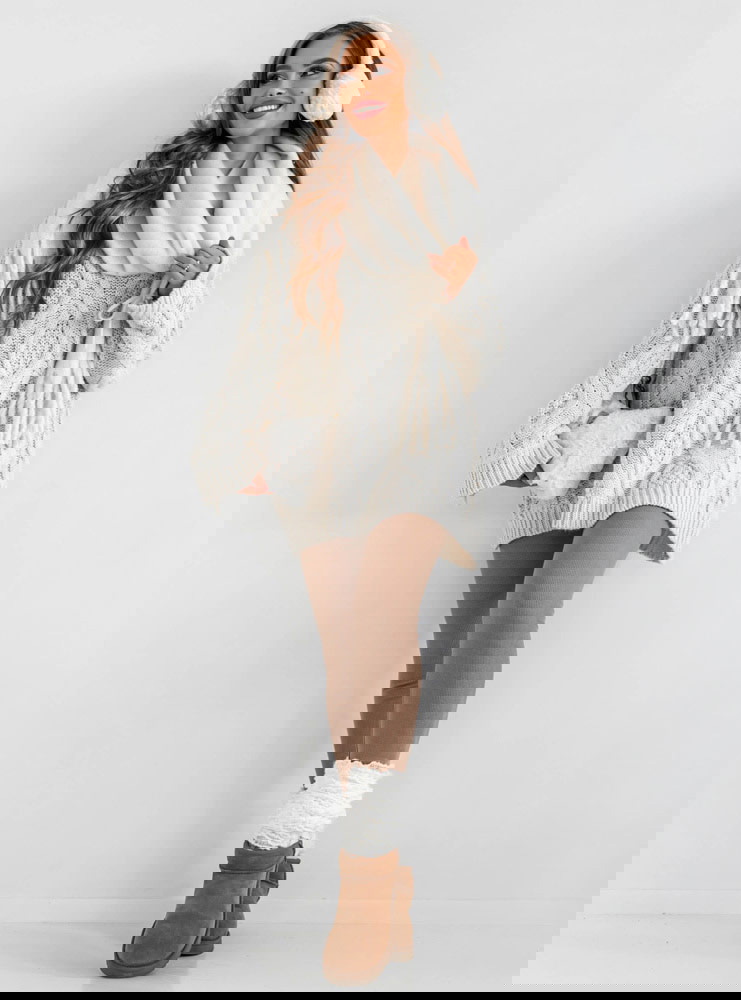 Prążkowane legginsy Stesha - mocha...