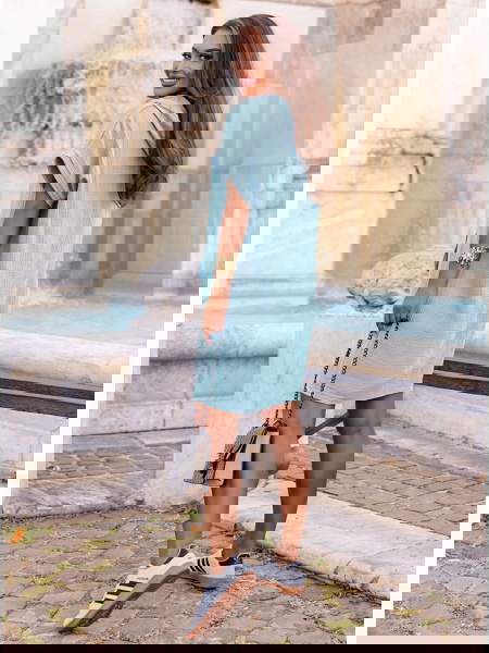 Błękitna muślinowa sukienka... 2