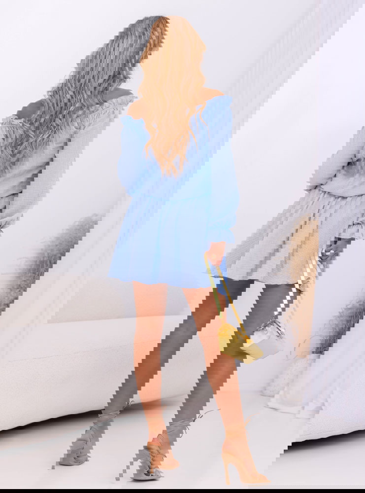 Błękitny muślinowy kombinezon jak...