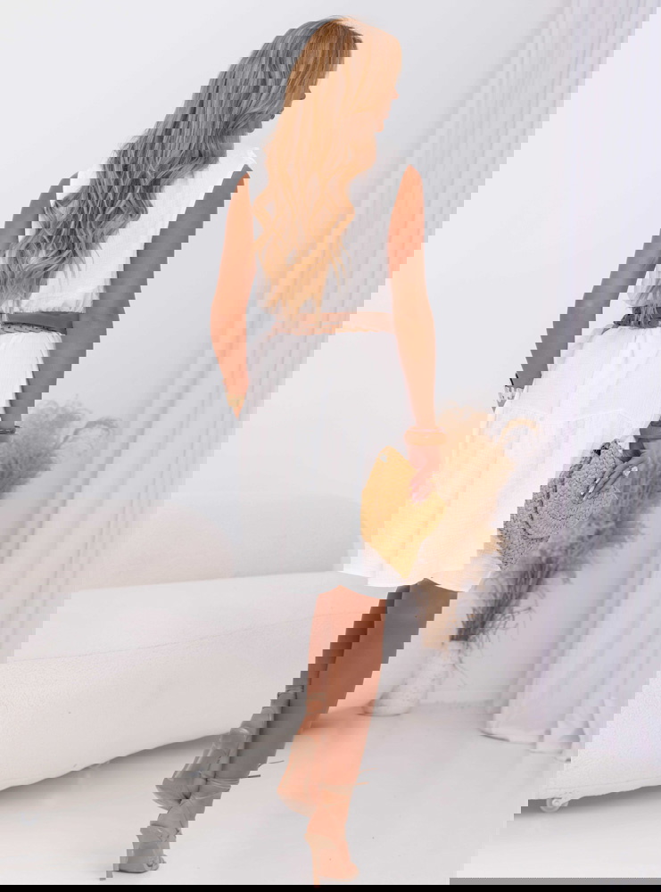 Biała muślinowa sukienka mini Fabrinaa