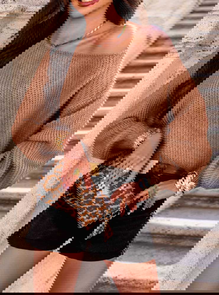 Sweter z wiązaniem na plecach Maenrie...