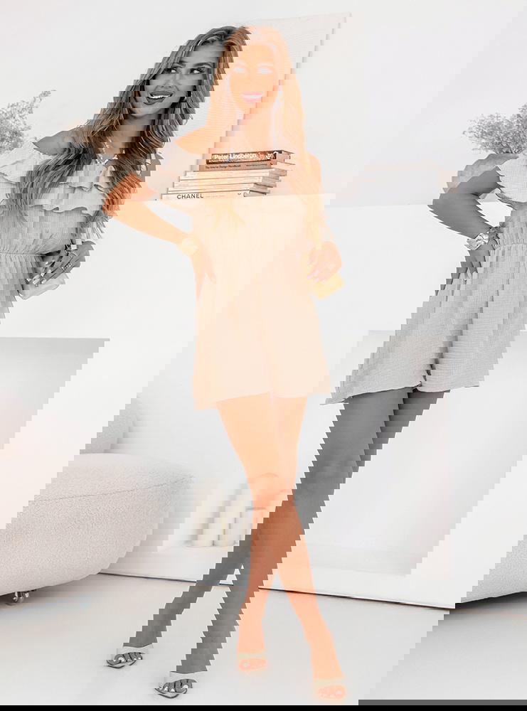 Beżowy krótki kombinezon hiszpanka...