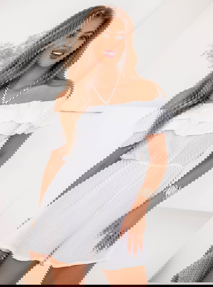 Biały krótki kombinezon hiszpanka Salema