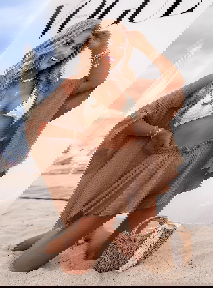 Muślinowy komplet narzutka + spodenki...