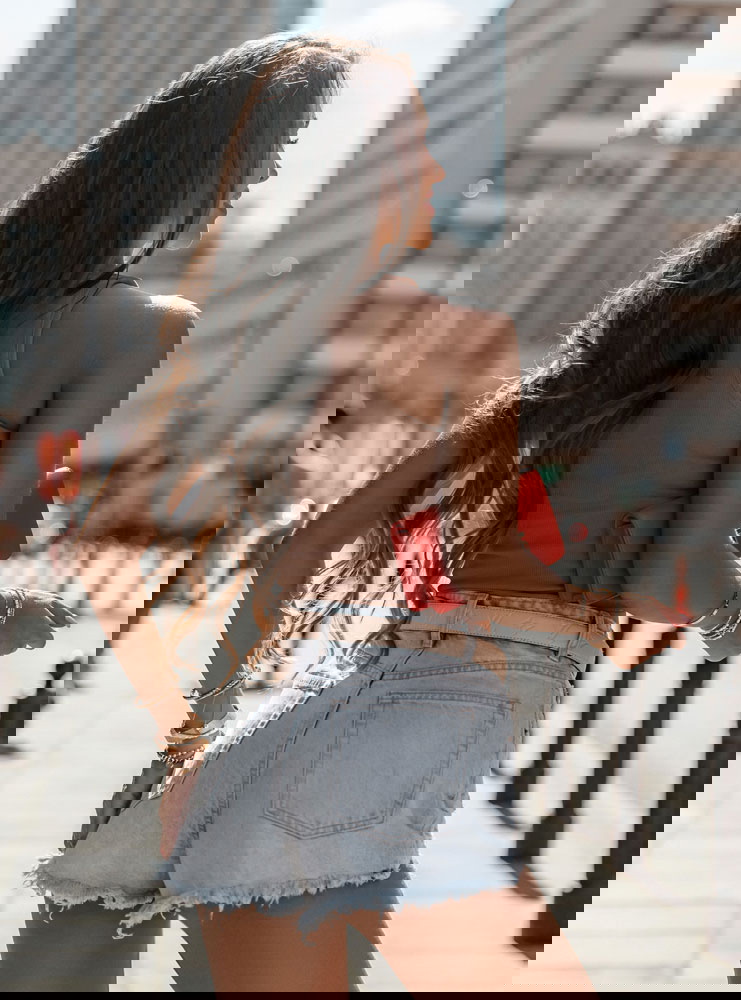 Top na ramiączka Cristii - mocha mousse