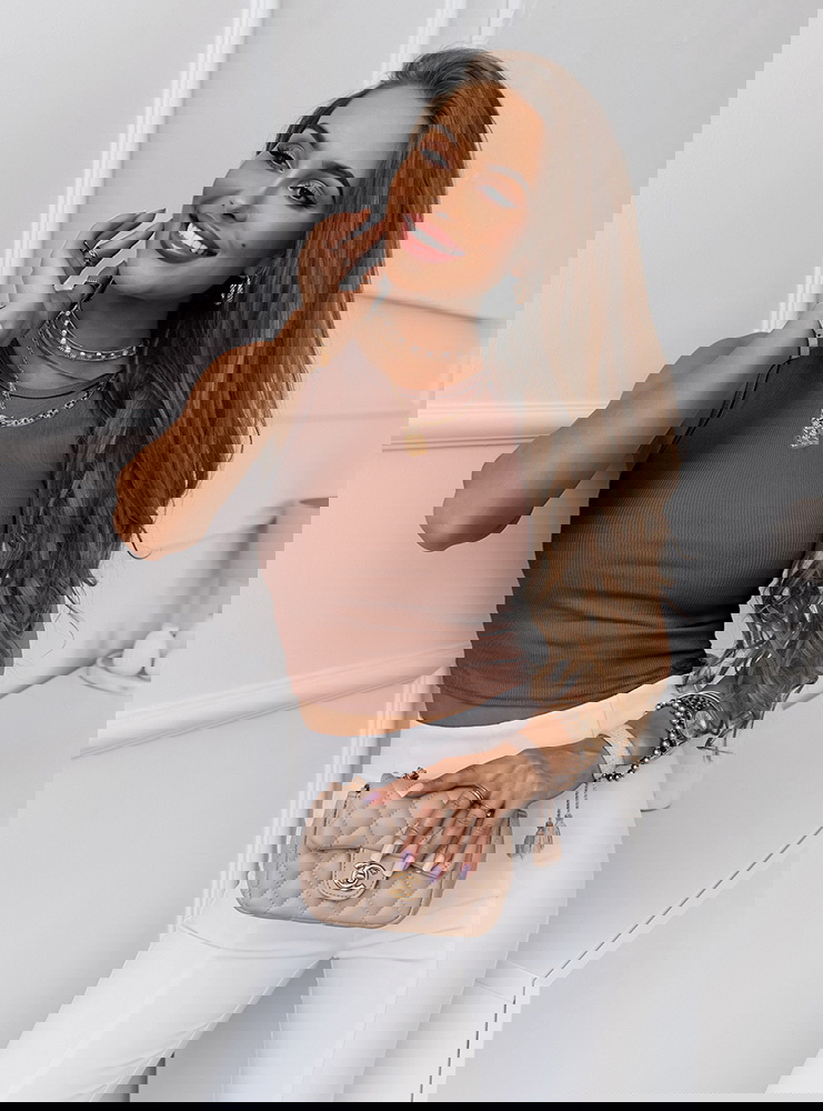 Top na ramiączka Chaina - mocha mousse