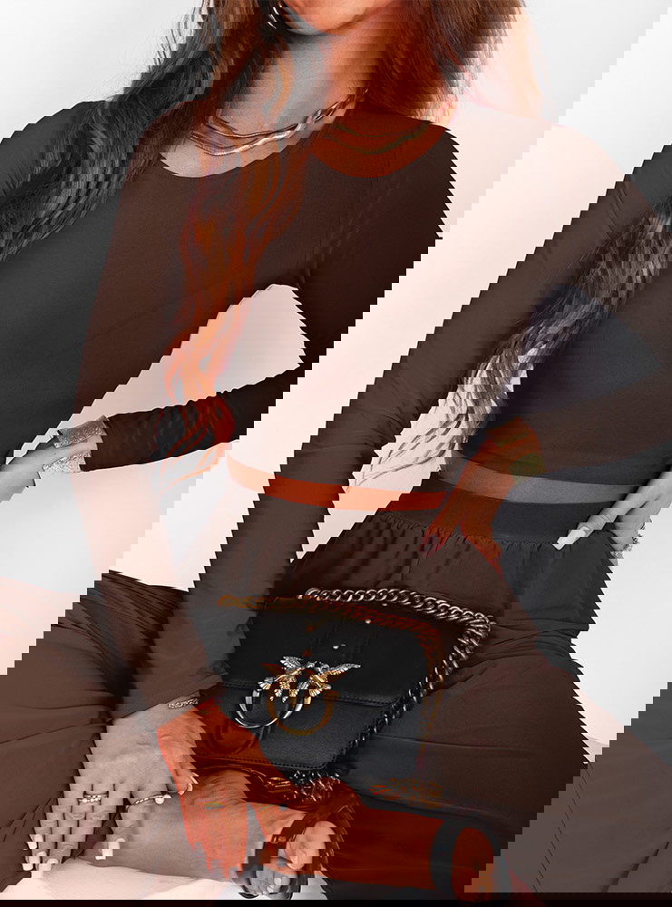 Czekoladowy komplet bluzka i spodnie...