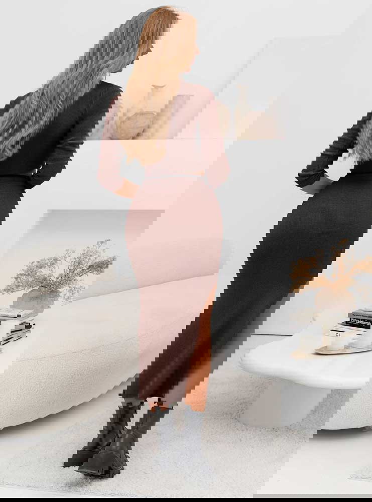 Czekoladowy prążkowany komplet...