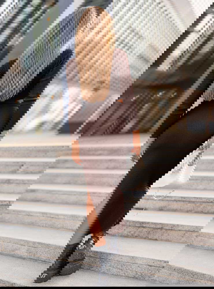 Czekoladowy prążkowany komplet...