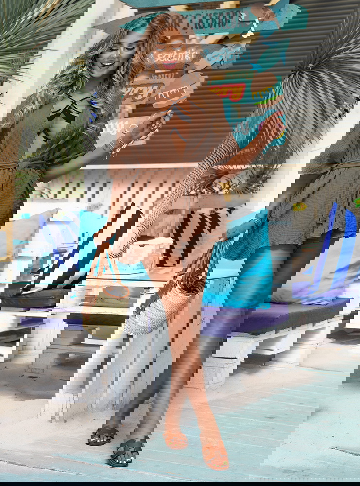 Muślinowy komplet narzutka + spodenki...