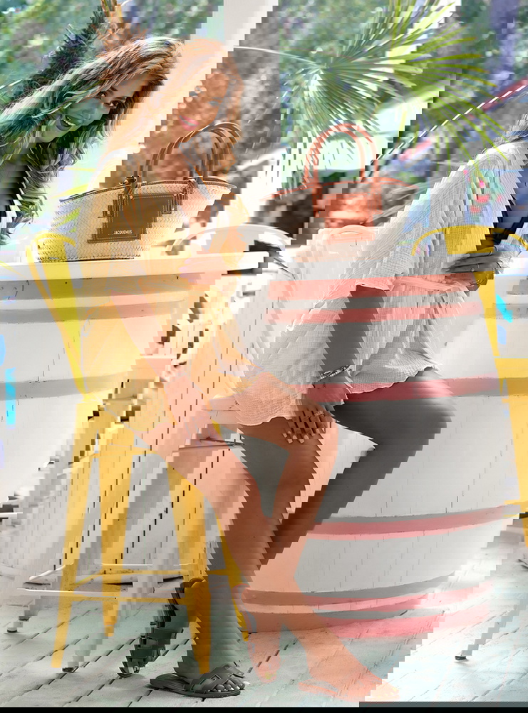 Muślinowy komplet narzutka + spodenki...