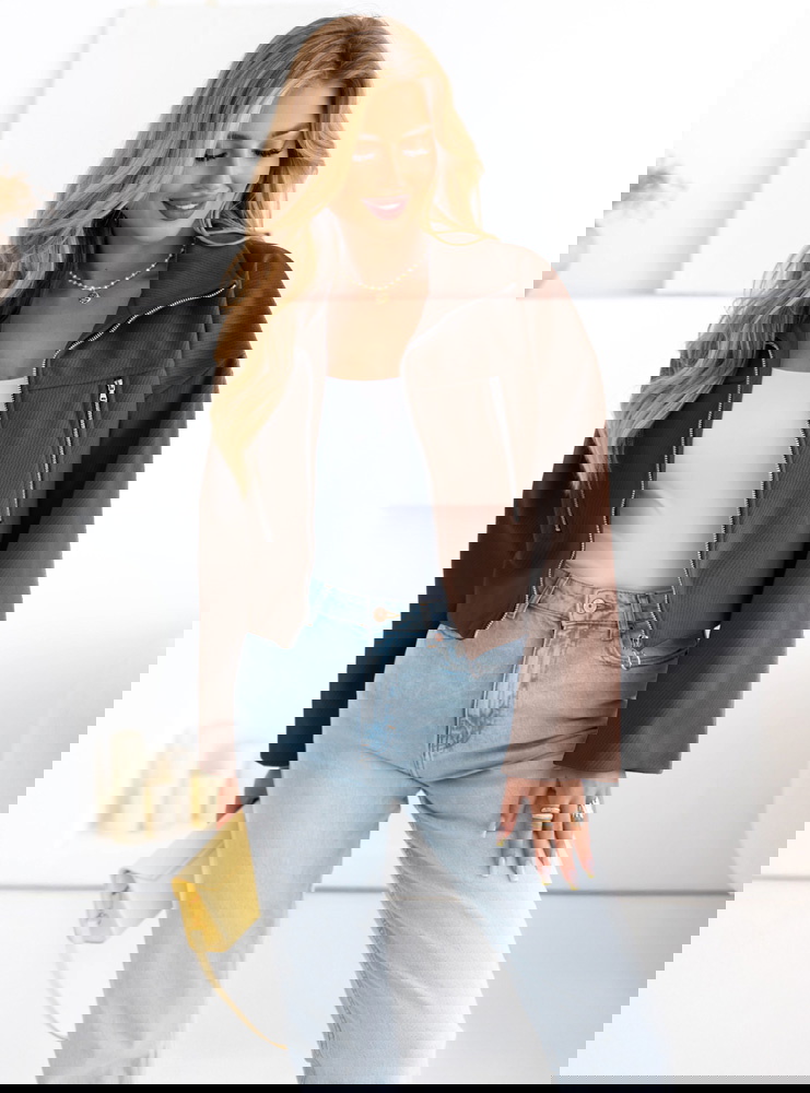 Kurtka zapinana na zamek Taralyn - mocha mousse