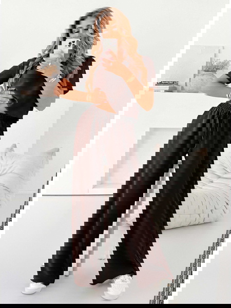 Czekoladowy komplet bluzka...