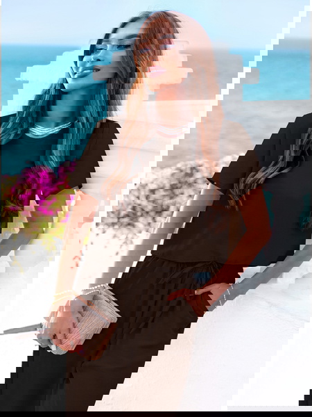 Czekoladowy komplet bluzka...