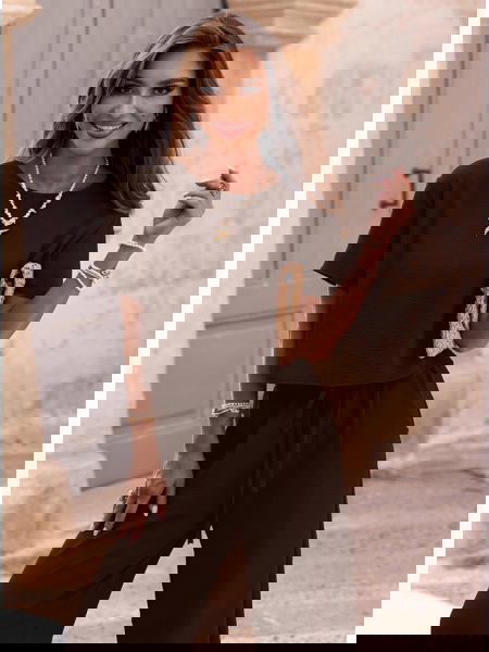 Czekoladowy komplet bluzka...