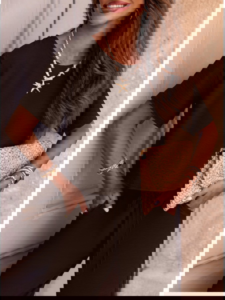 Czekoladowy komplet bluzka... 2