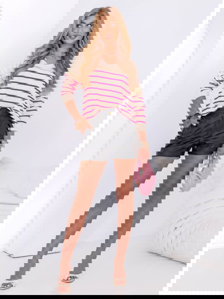 Beżowy sweter w paski Chinyere 2