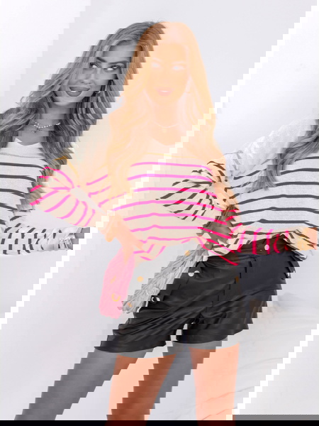 Beżowy sweter w paski Chinyere