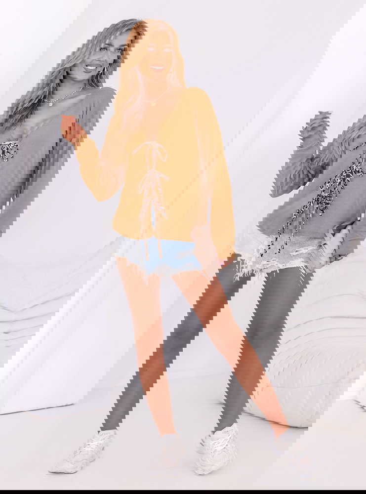 Wiązany sweter Janine - mocha mousse