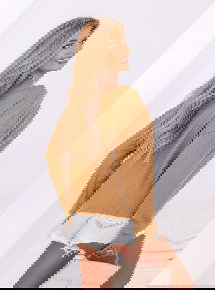 Wiązany sweter Janine - mocha mousse