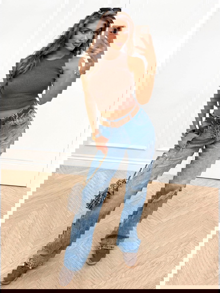 Prążkowany top na... 2