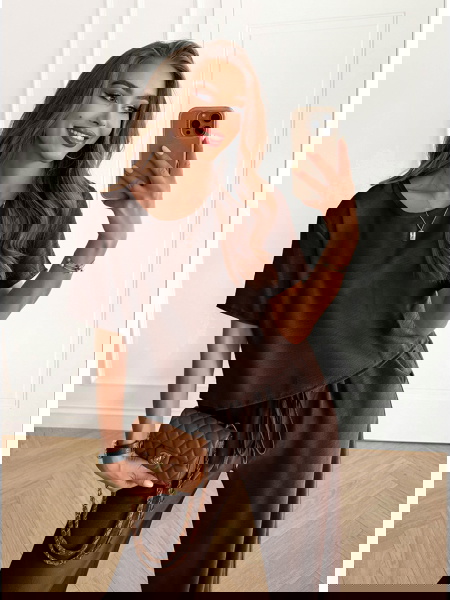 Czekoladowy komplet bluzka... 2