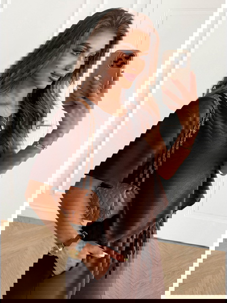 Czekoladowy komplet bluzka...