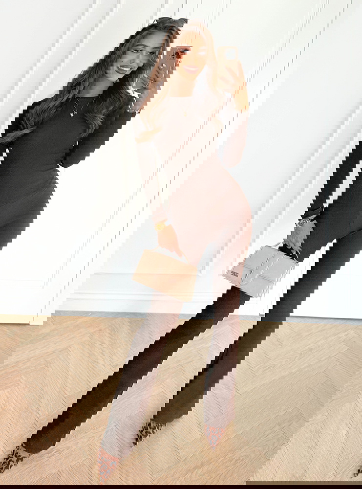 Czekoladowy prążkowany komplet...